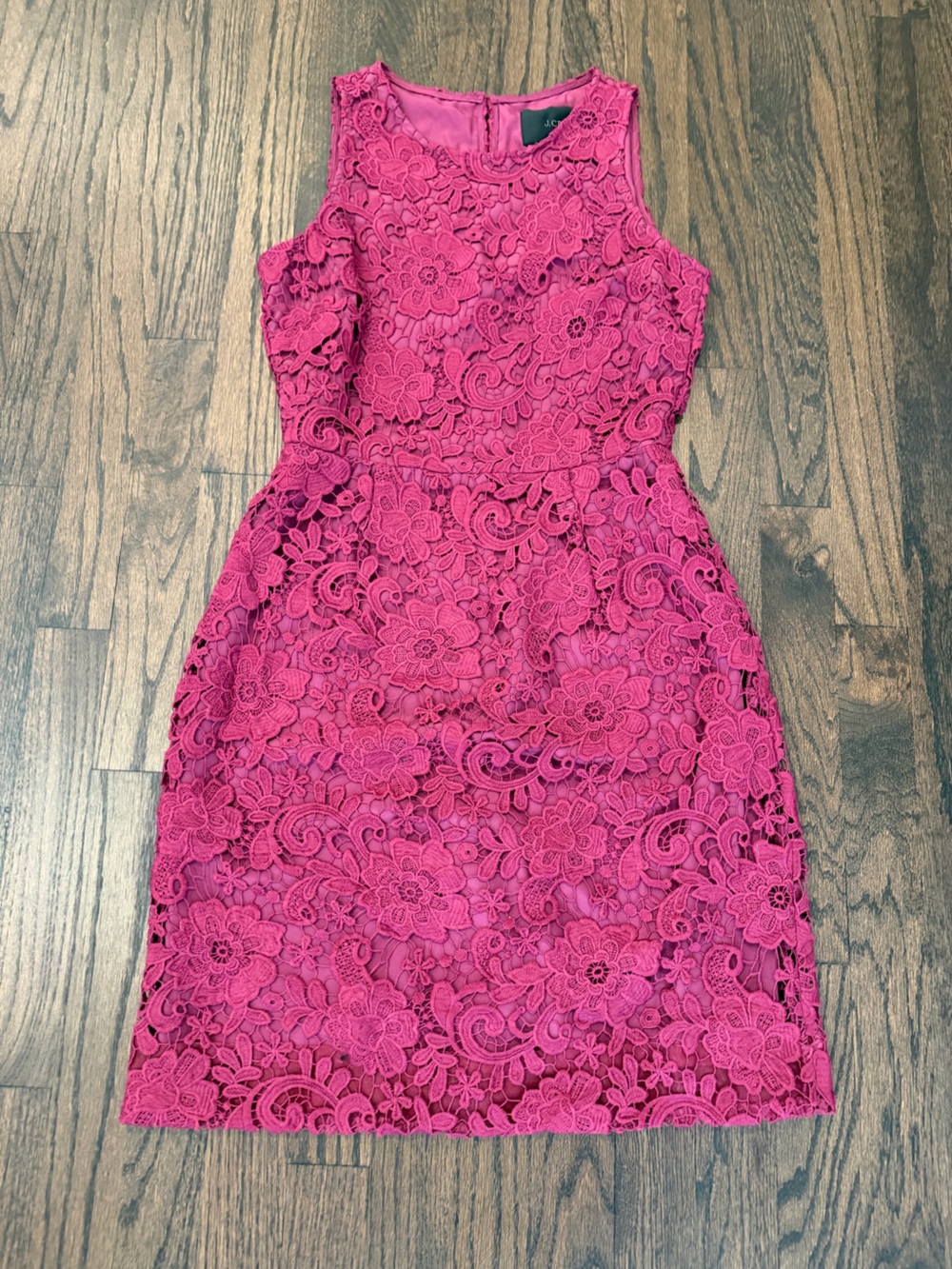 J. Crew Fuchsia/Pink Floral Lace Dress